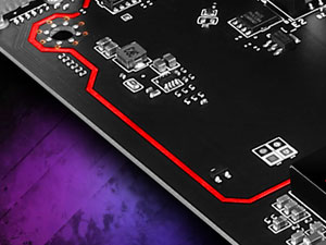 LED tracing on the motherboard